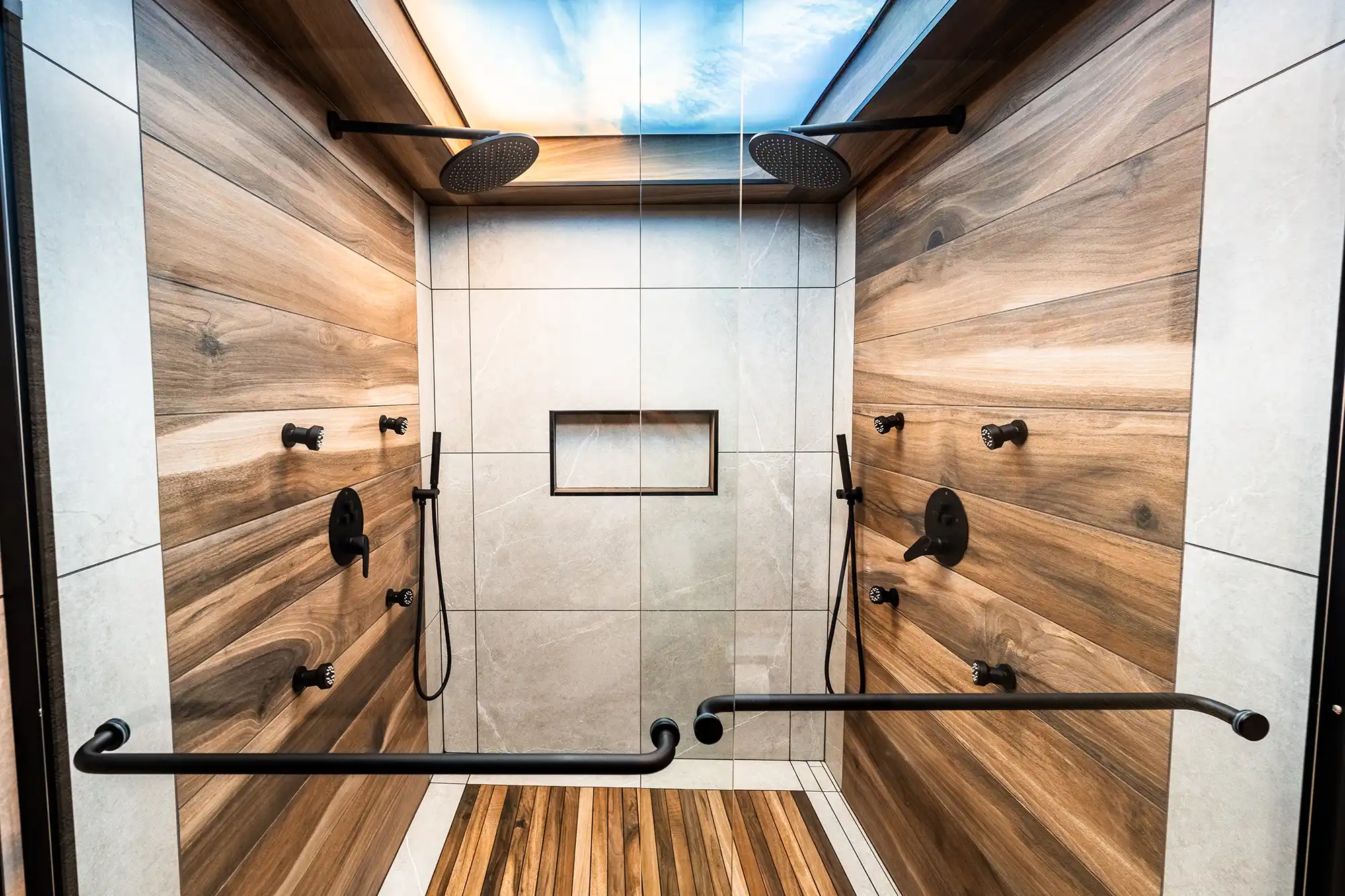 Custom shower in bathroom