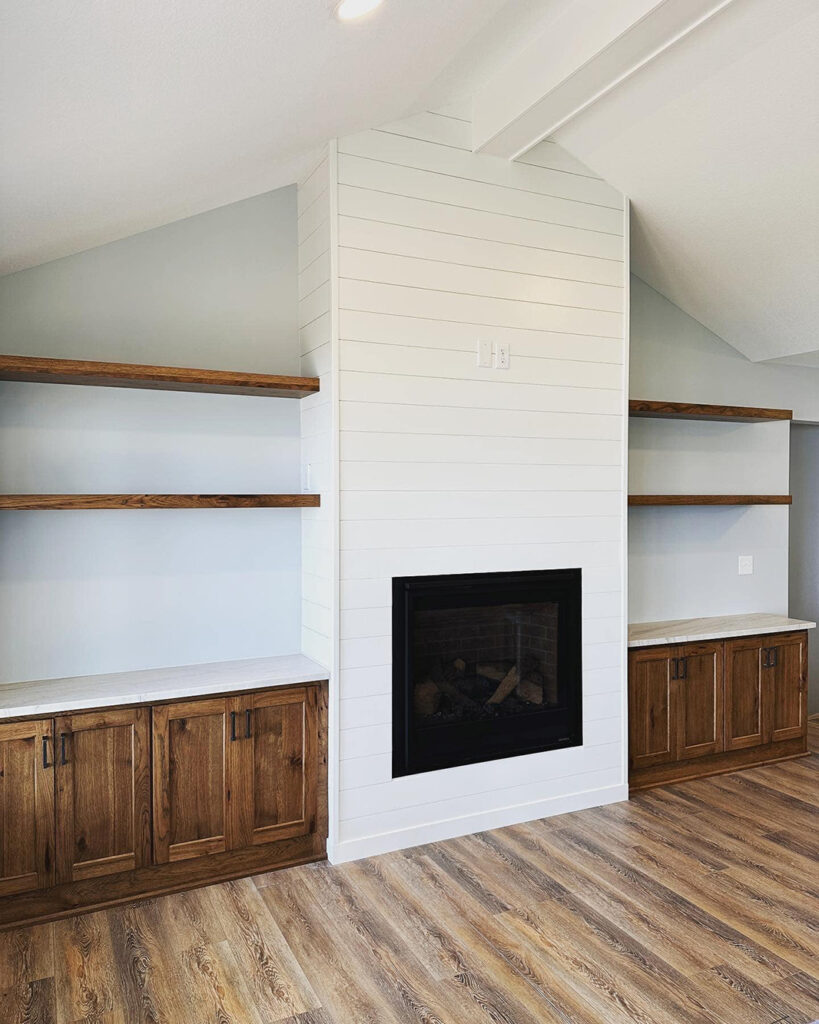 White fireplace