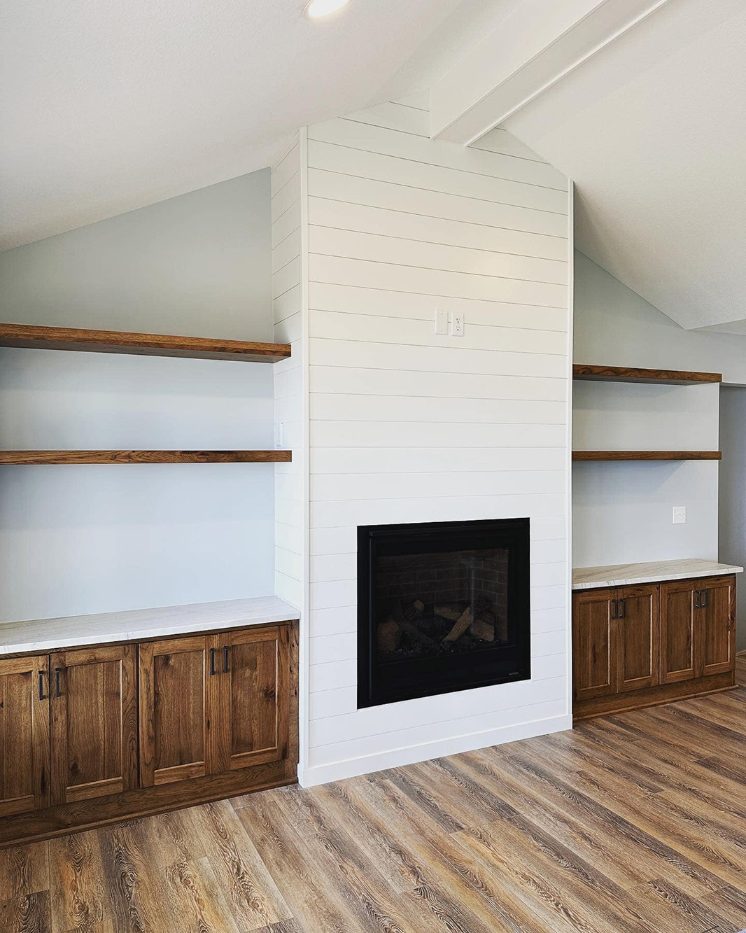 White fireplace