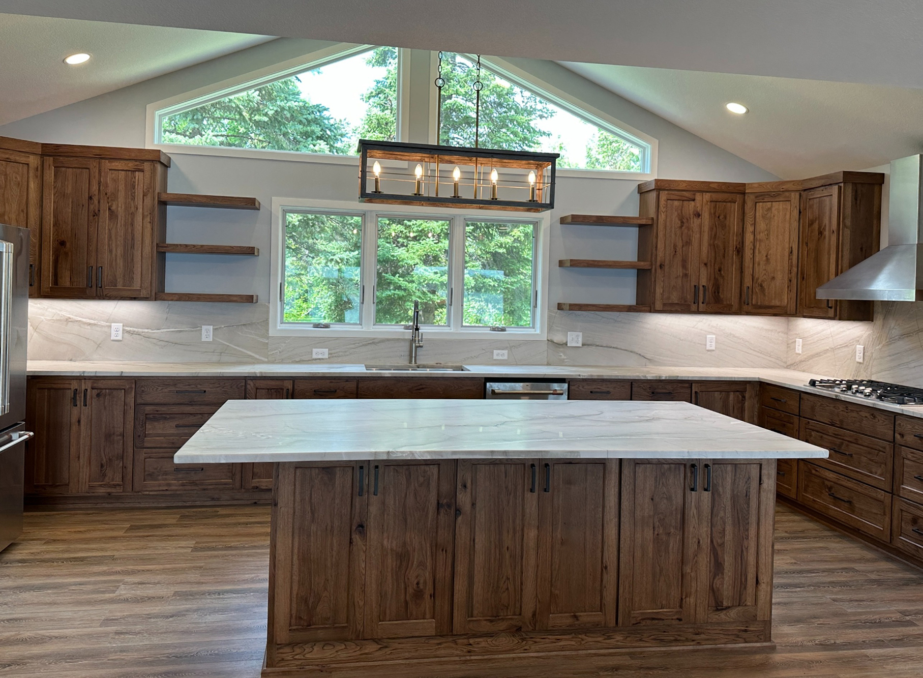 Forest lake kitchen
